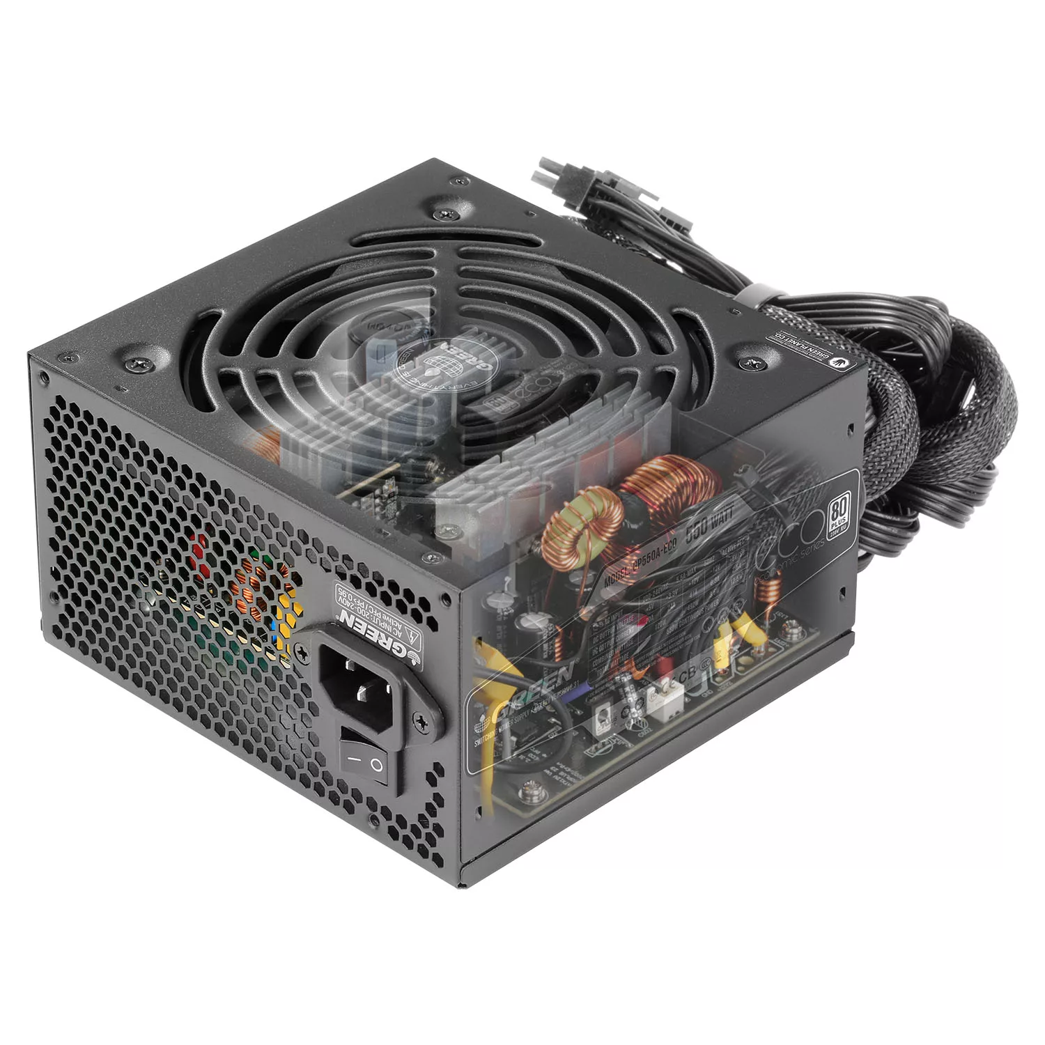 منبع تغذیه کامپیوتر گرین مدل GP550A-ECO Rev3.1