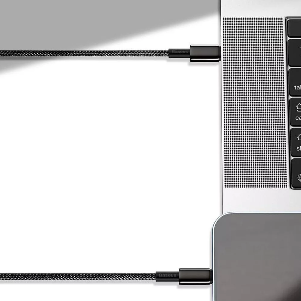 کابل تبدیل USB-C به لایتنینگ باسئوس مدل Tungsten طول 2 متر