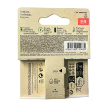 باتری نیم قلمی قابل شارژ جی پی مدل ER- 650mAh بسته ۲ عددی