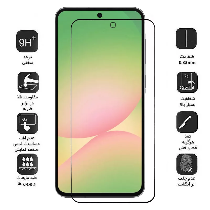 محافظ صفحه نمایش بوف مدل 5D مناسب برای گوشی موبایل سامسونگ Galaxy A56/A36/S24 FE