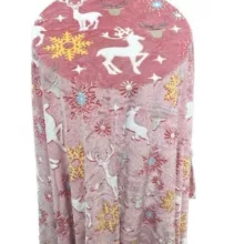 پتو مسافرتی 1 نفر مدل گوزن زمستانی سایز 150x200 سانتیمتر