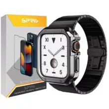 بند اسپریگ مدل Swatch مناسب برای اپل واچ Ultra 49 میلی متری به همراه کاور
