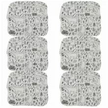 دستمال دست و صورت نوزاد بی بی بی مدل جنگل برفی مجموعه 6 عددی