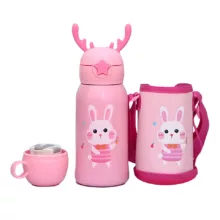 فلاسک کودک مدل شاخ گوزن طرح خرگوش گنجایش 0.5 لیتر