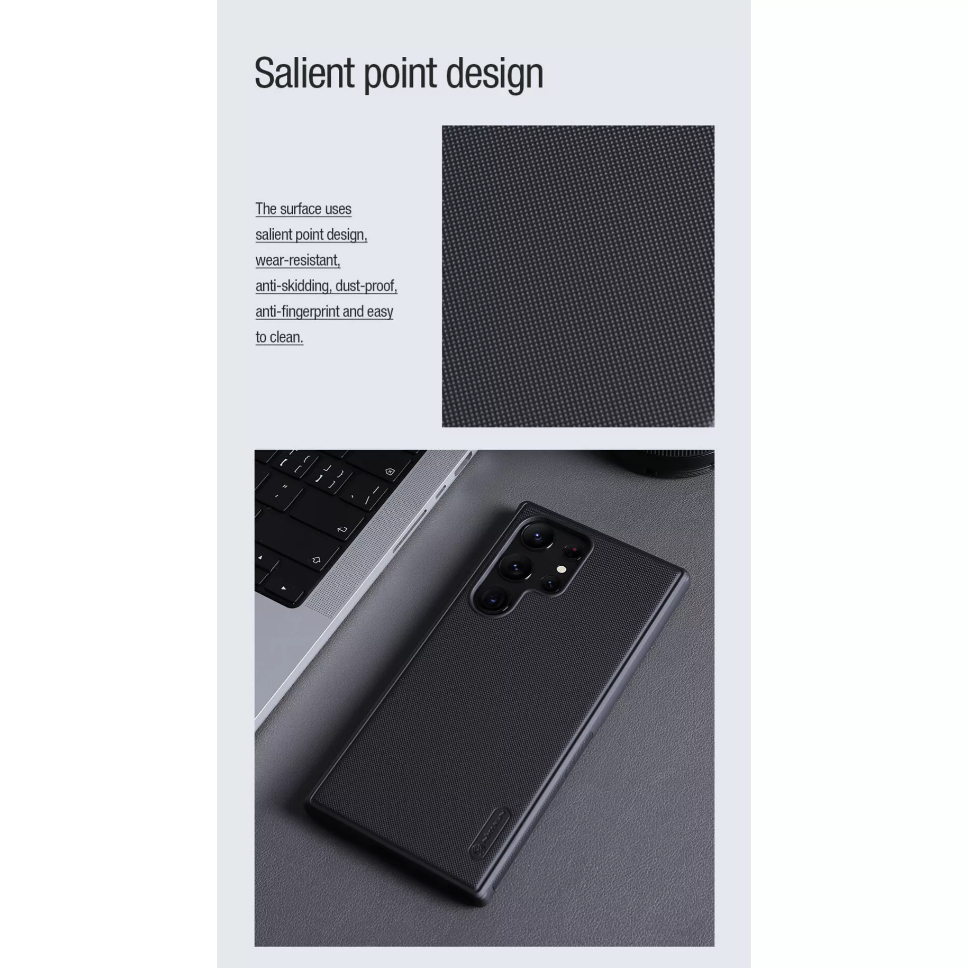 کاور نیلکین مدل Super Frosted Shield Pro مناسب برای گوشی موبایل سامسونگ Galaxy S23 Ultra