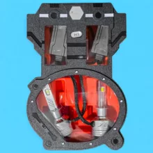 لامپ نور بالا چراغ جلو تک حالته بست یدک مدل یخی کد CB1300 پایه H1 مناسب برای پراید 111 و 132 بسته 2 عددی