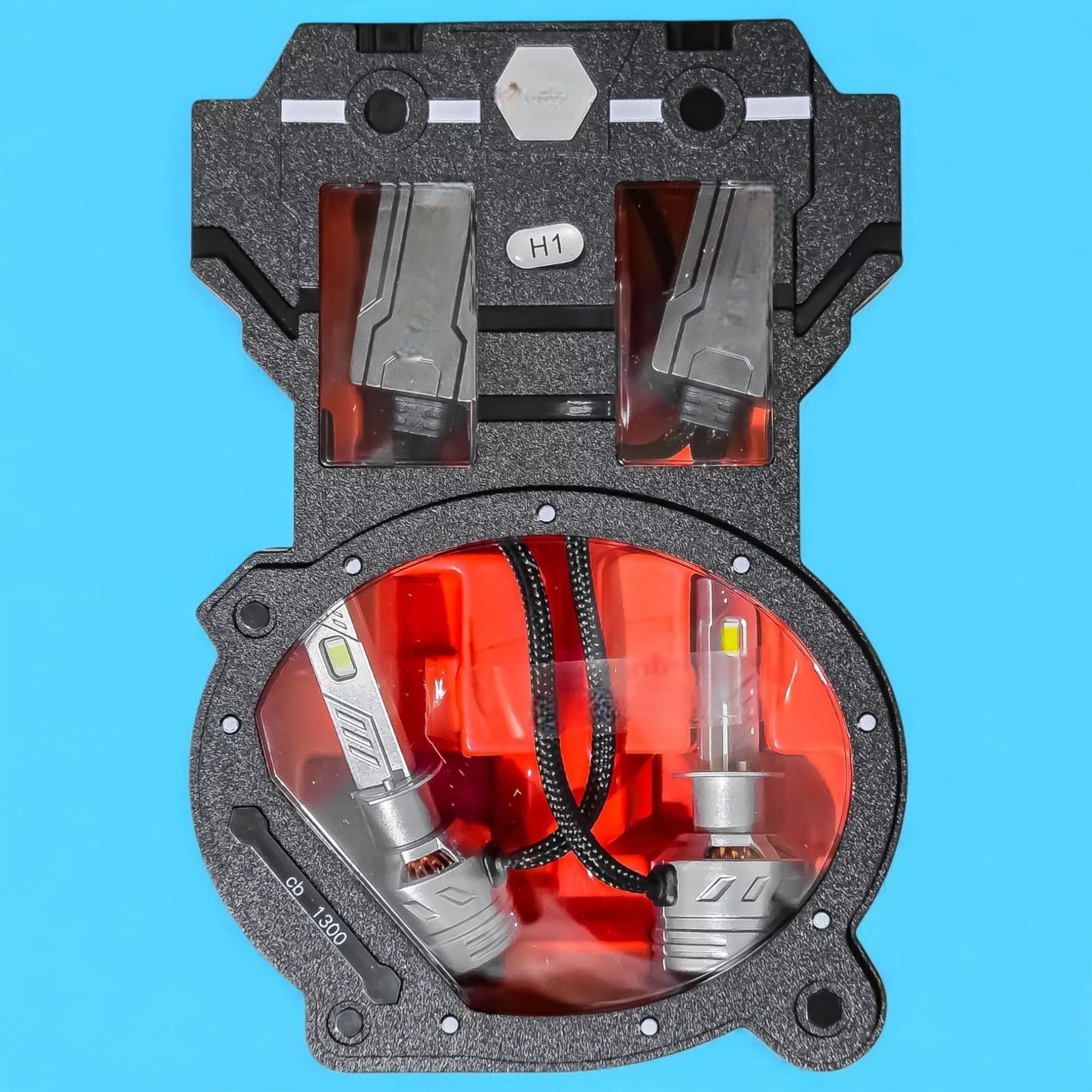 لامپ نور بالا چراغ جلو تک حالته بست یدک مدل یخی کد CB1300 پایه H1 مناسب برای پراید 111 و 132 بسته 2 عددی