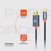 کابل تبدیل USB-C به HDMI پرودو مدل CBL0016 طول 2 متر