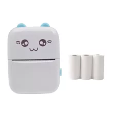 پرینتر لیبل زن ناب سل مدل حرارتی پرتابل کد BLU02 به همراه سه عدد رول کاغذی