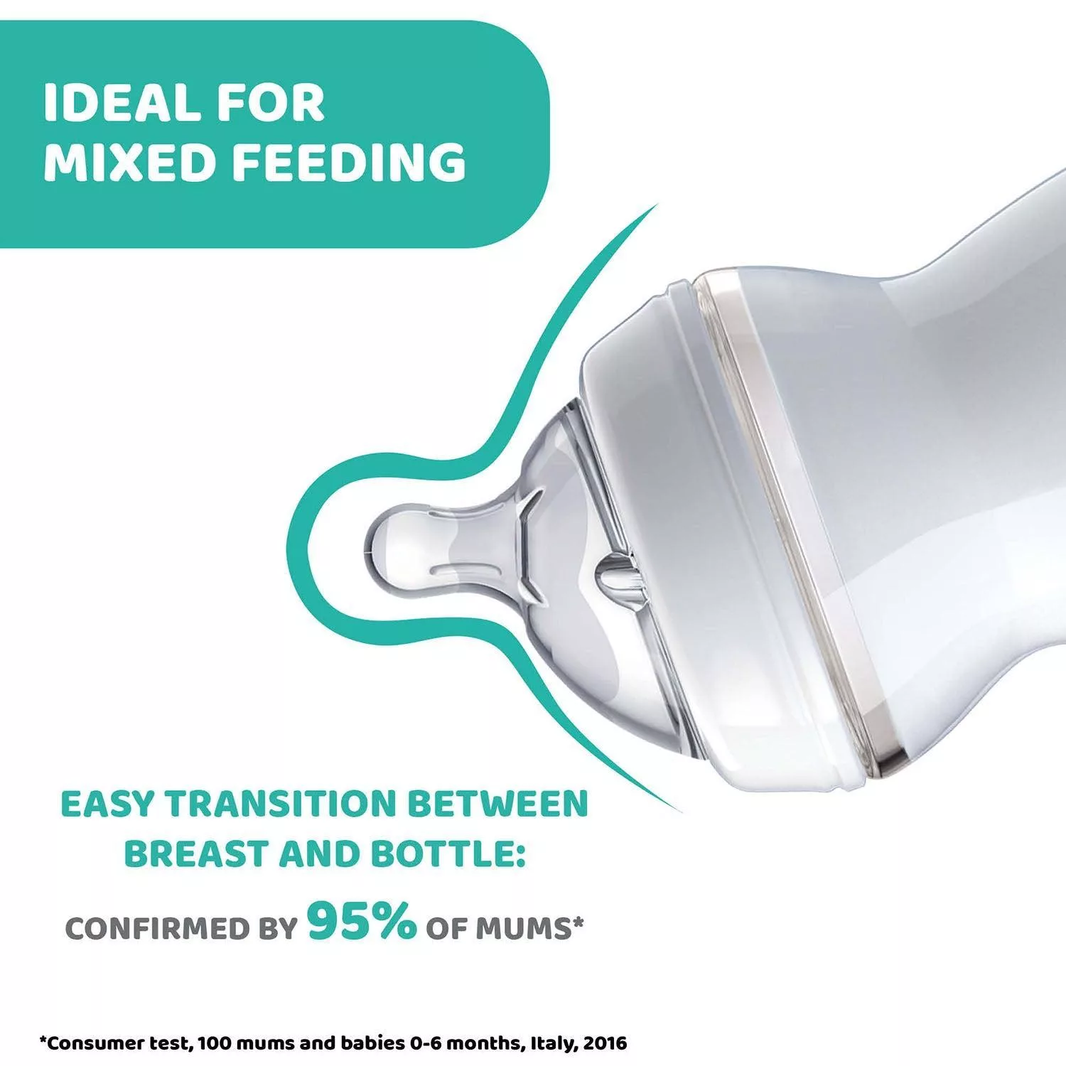 شیشه شیر چیکو مدل نچرال فیلینگ گنجایش 250 میلی لیتر