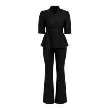 ست کت و شلوار رسمی زنانه مدل 215 رنگ مشکی