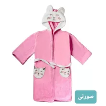حوله پالتویی کودک کلبک طرح گربه سایز 70