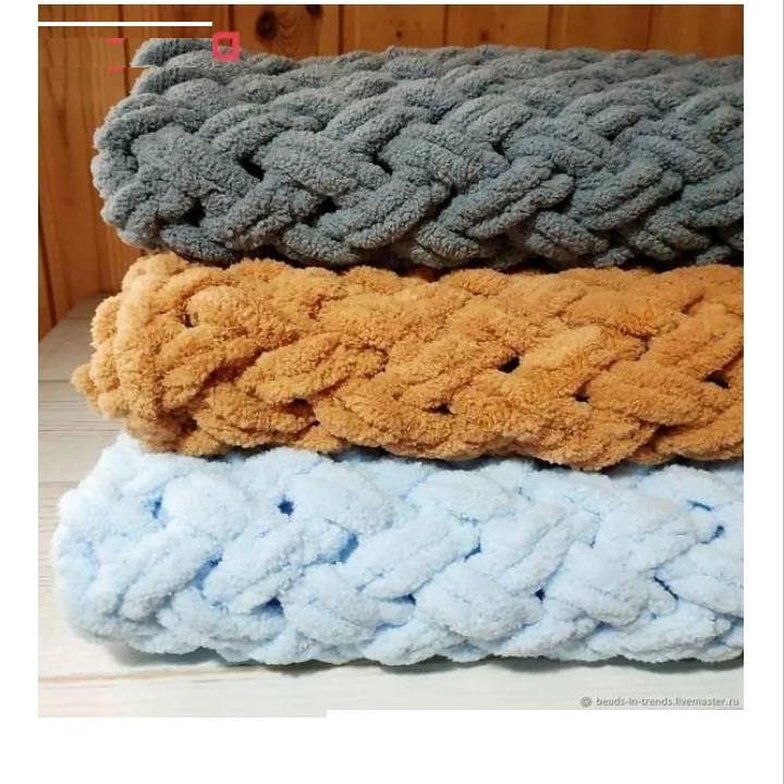 شال مبل وتخت طرح پافی سایز 100×90 سانتی متر