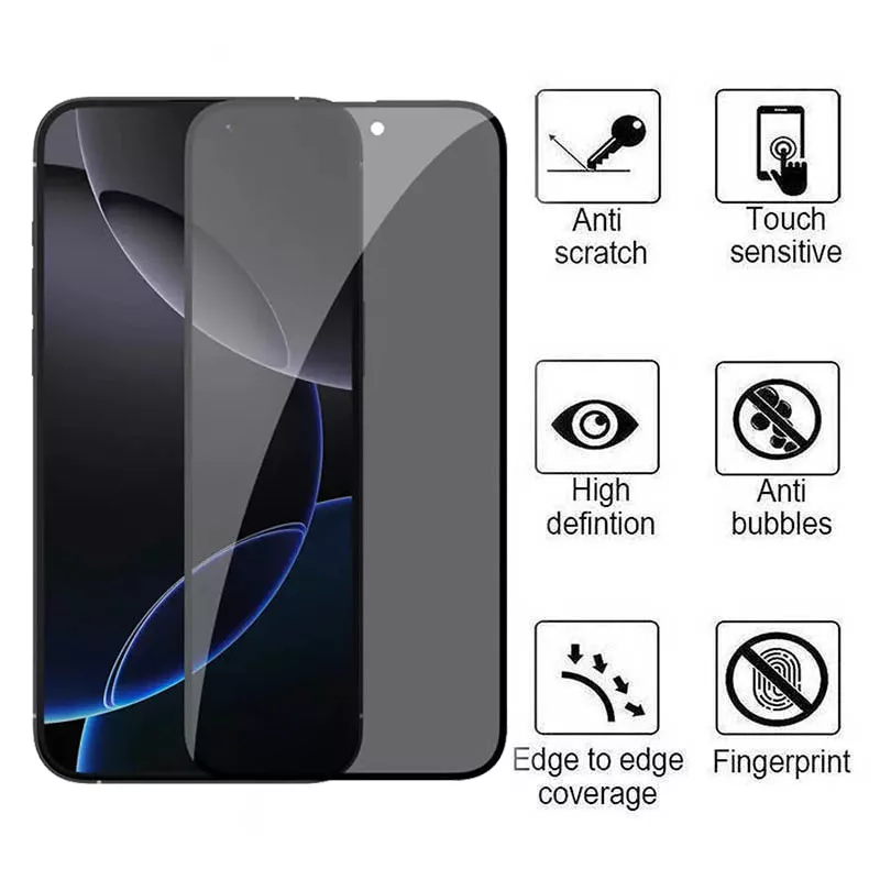 محافظ صفحه نمایش حریم شخصی کی زد دوو مدل Privacy Glass مناسب برای گوشی موبایل اپل iPhone 16 Pro Max