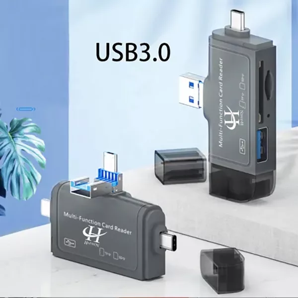 مبدل USB 3.0 OTG به USB-C/ MICROUSB/ لایتنینگ هارمن مدل CARDREADER PRO