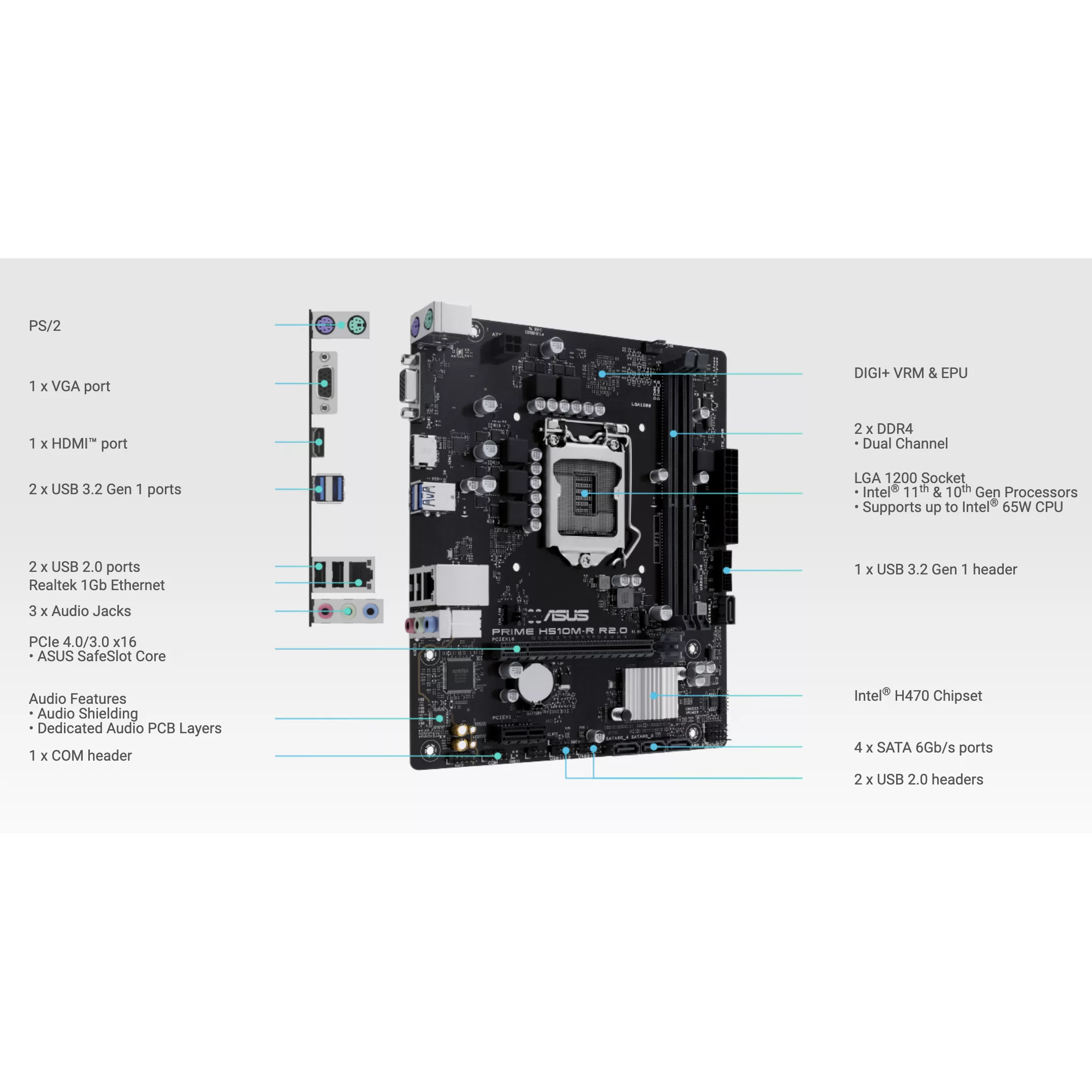 مادربرد ایسوس مدل PRIME H510M-R R2.0