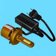 لامپ نور پایین و نور بالا چراغ جلو تک حالته بست یدک مدل یخی کد X19 با پایه H4 مناسب برای پژو 405 بسته ۲ عددی