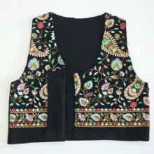 جلیقه زنانه مدل لینن سوزن دوزی کد ۰۲۸