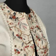 کت زنانه مدل کتان خرجکار هندی کد AK1395