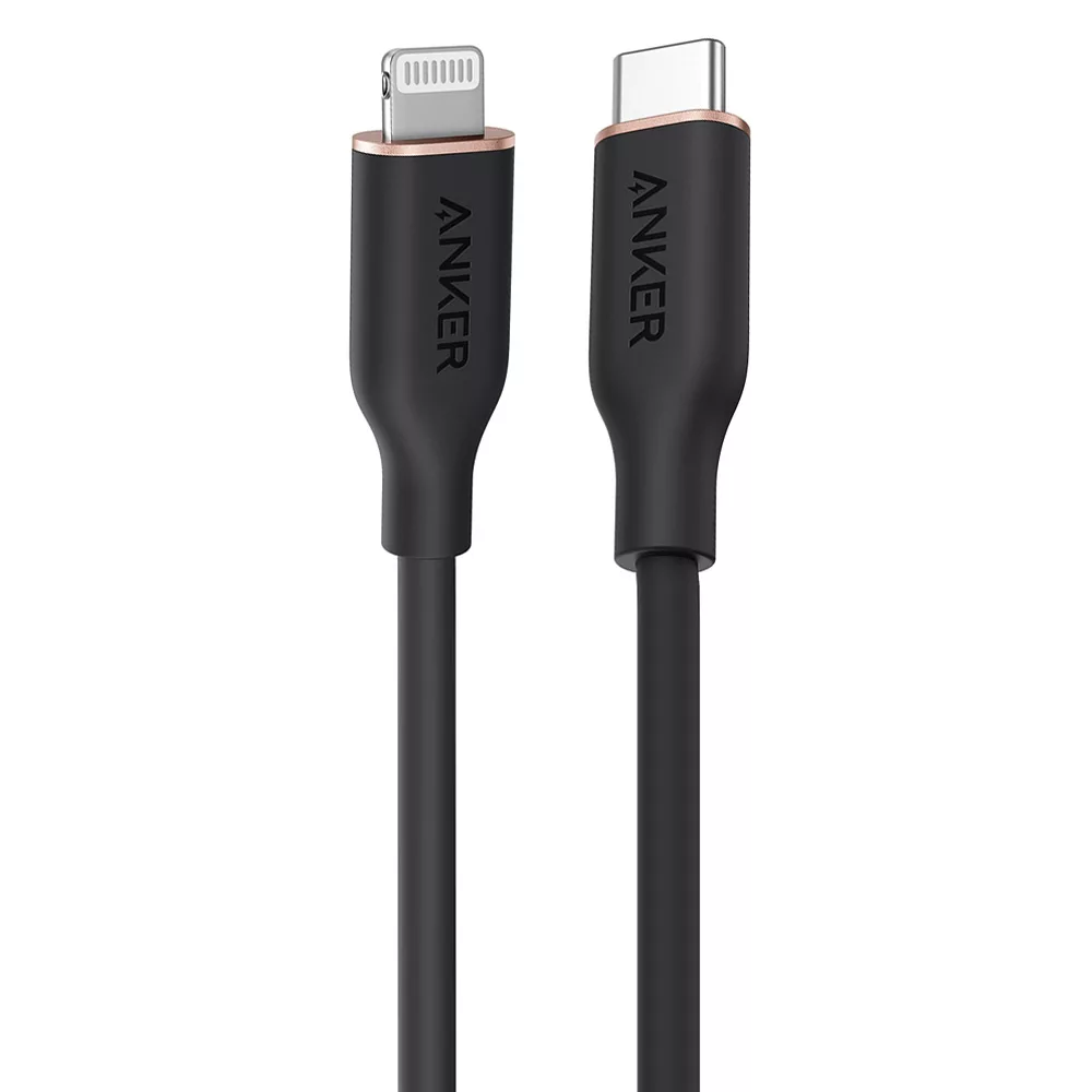 کابل تبدیل USB-C به لایتنینگ انکر مدل Powerline III Flow A8663 طول 1.8 متر