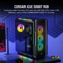 کیس کامپیوتر کورسیر مدل iCUE 5000T RGB BK