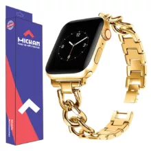 بند میچان مدل Stell Bracelet مناسب برای اپل واچ سری 1/2/3/4/5/6/7/8/9/10/SE/ULTRA سایز 44/45/46/49 میلی متری