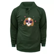 هودی زنانه مدل سگ کد ۱۲ رنگ یشمی