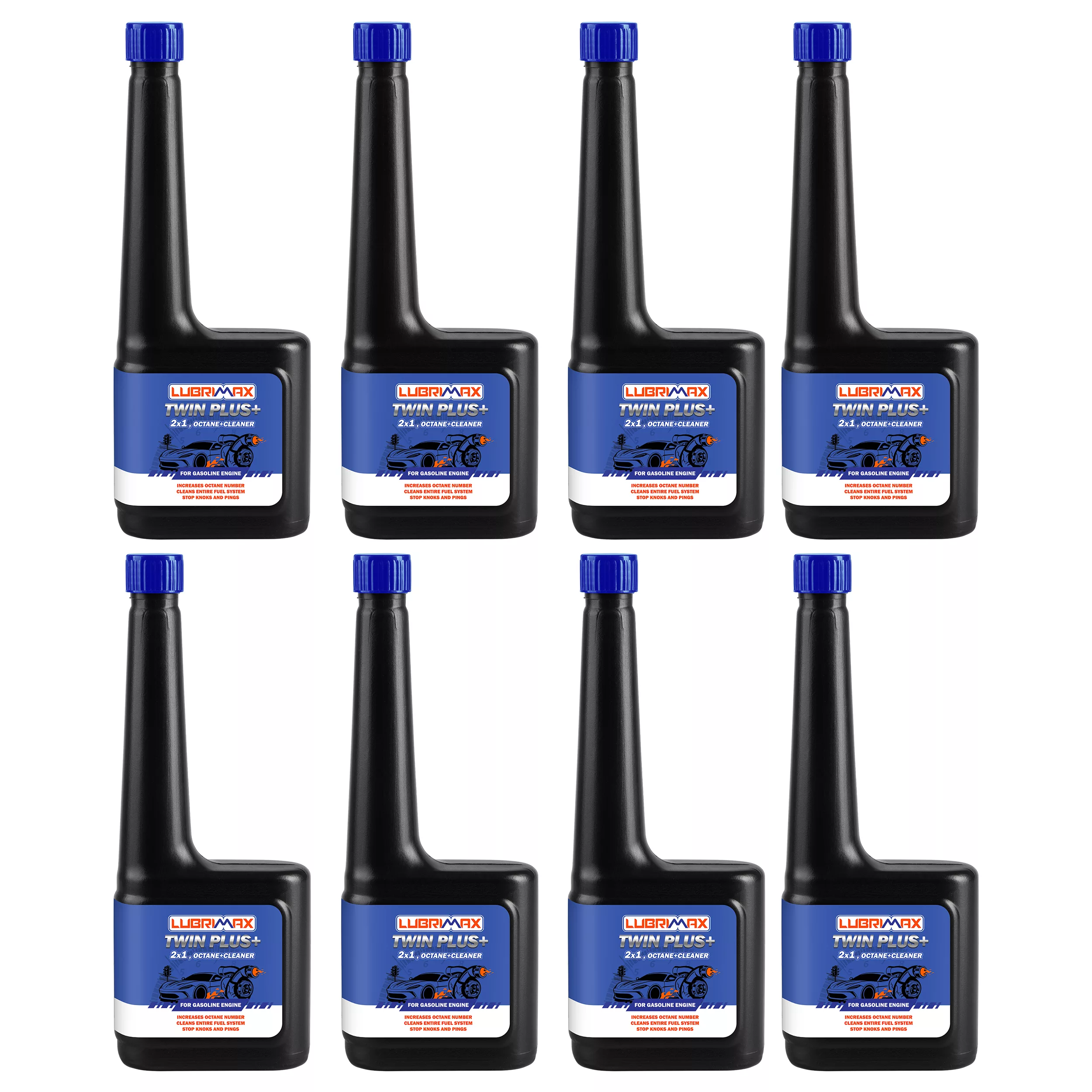 اکتان بوستر لوبریمکس مدل توئین پلاس (1x2) حجم 300 میلی لیتر بسته 8 عددی