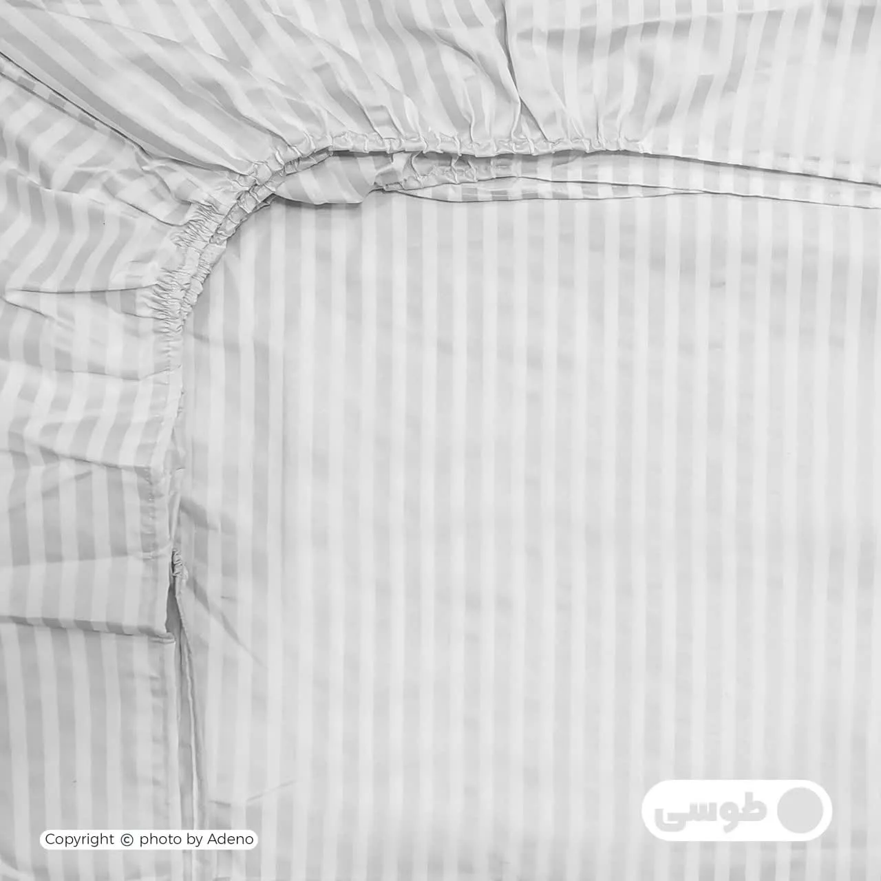 ملحفه آدنو مدل راه راه کد MB01 دونفره سایز 180x200 سانتی متر
