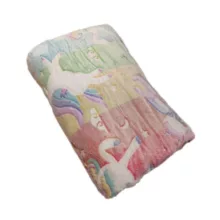 پتو مسافرتی 2 نفر مدل تک شاخ رنگین کمانی سایز 200x210 سانتی‌متر