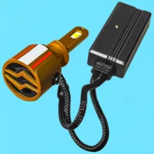 لامپ نور بالا چراغ جلو تک حالته بست یدک مدل یخی کد X19 با پایه H1 مناسب برای پراید 111 و 132 بسته ۲ عددی