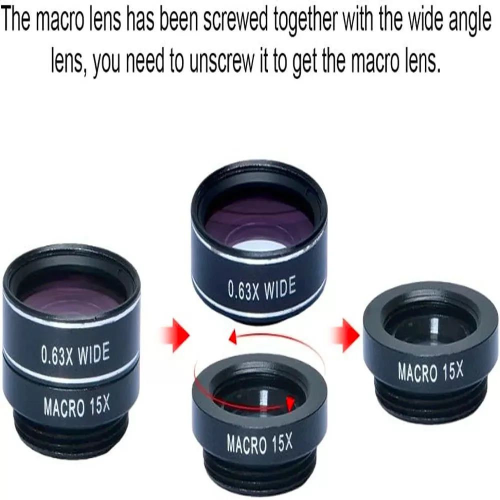 لنز کلیپسی موبایل اپیکسل مدل Lens Kit 5 in 1