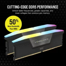 رم دسکتاپ DDR5 دو کاناله 6000 مگاهرتز CL40 کورسیر مدل VENGEANCE RGB ظرفیت 64 گیگابایت