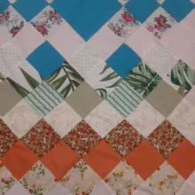 روتختی یک نفره مدل چهل تکه دست دوز سایز 175x125 سانتی‌متر