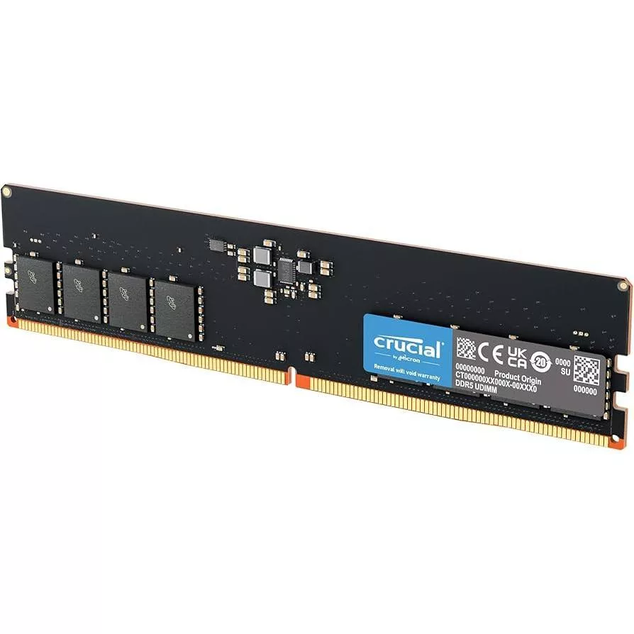 رم دسکتاپ DDR5 تک کاناله 4800 مگاهرتز CL40 کروشیال مدل UDIMM ظرفیت 16 گیگابایت