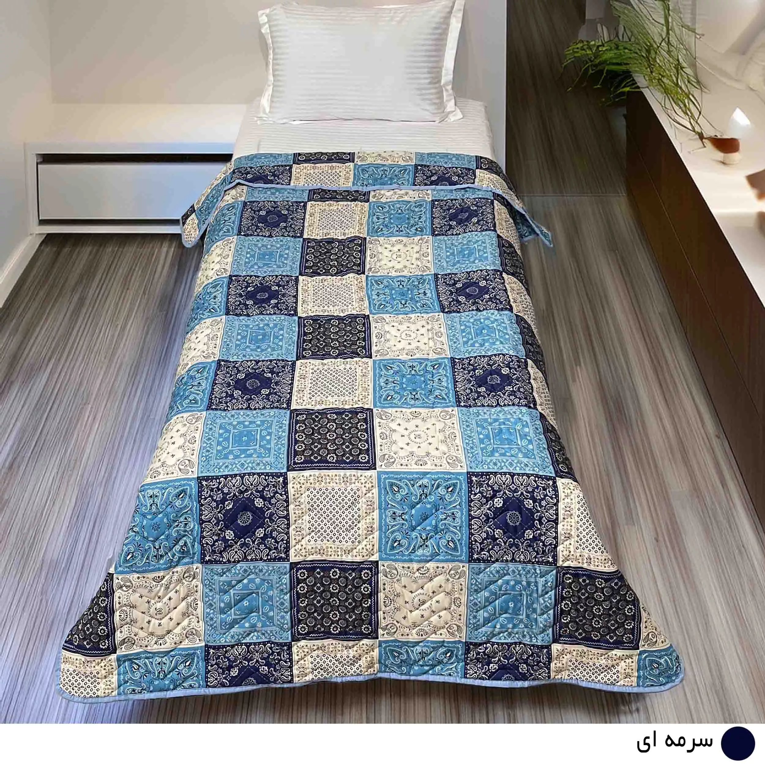 روتختی یک نفره مانیکاهوم مدل چهل تکه پلاس سایز 220x150 سانتی‌متر