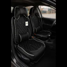 ست کامل روکش صندلی خودرو سپاهان روکش مدل Aoudi-6000 مناسب برای پراید صبا