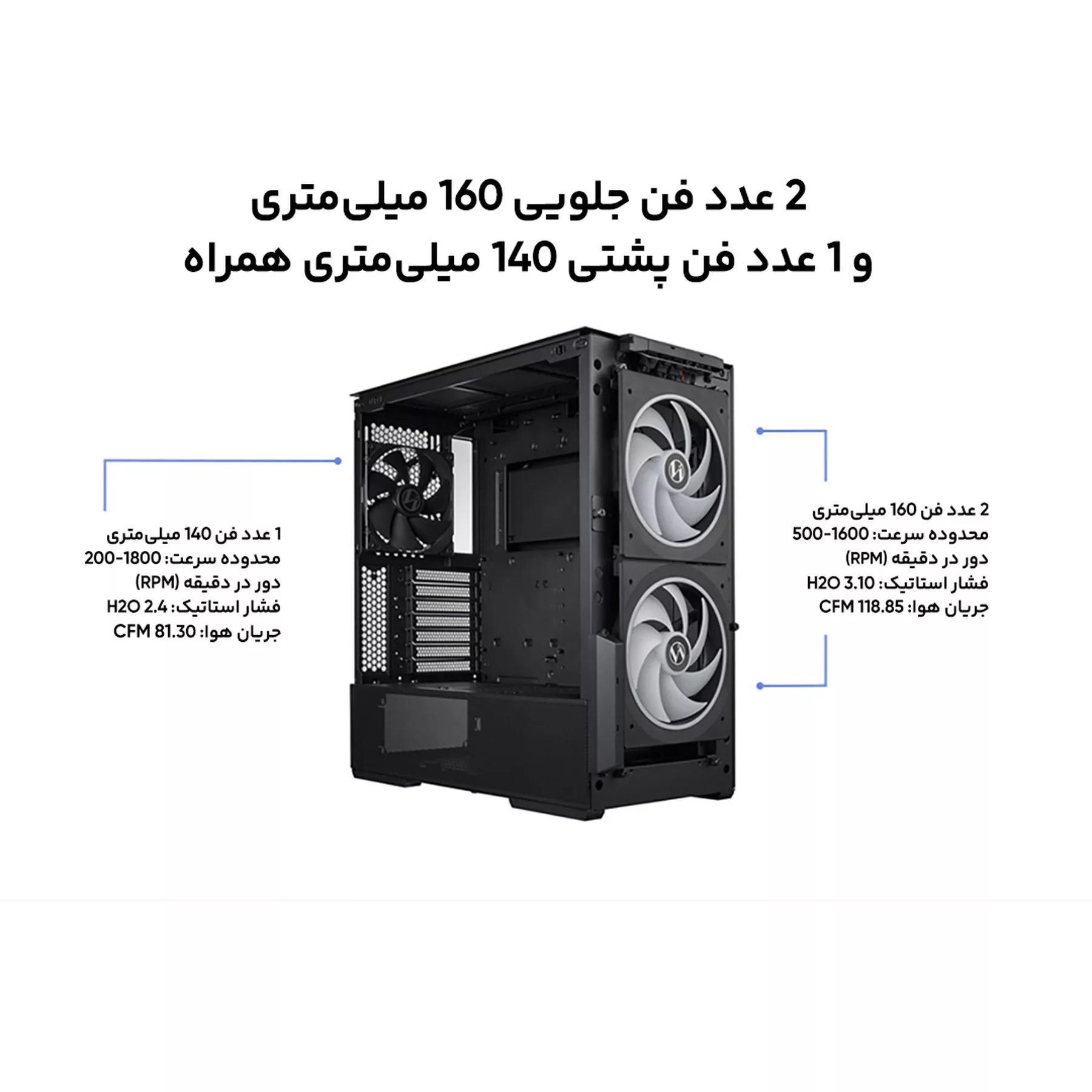 کیس کامپیوتر لیان لی مدل LANCOOL 216