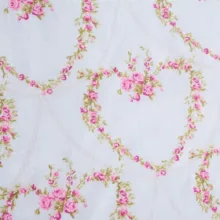 روکش لحاف پنبه انگلیش هوم مدل Rose Heart یک نفره سایز 220x160 سانتی‌متر