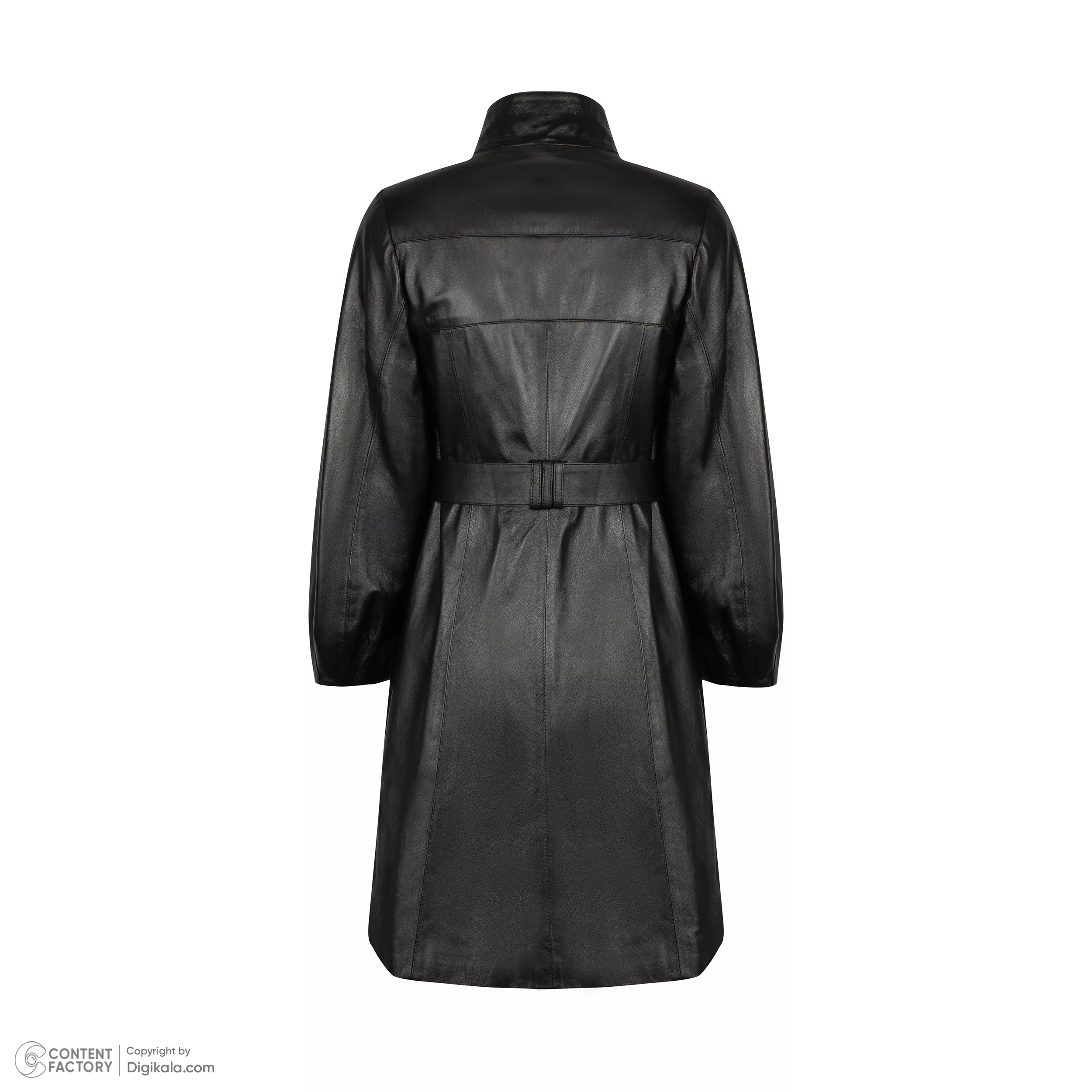 کت چرم زنانه چرم مشهد مدل b0482-001 رنگ مشکی