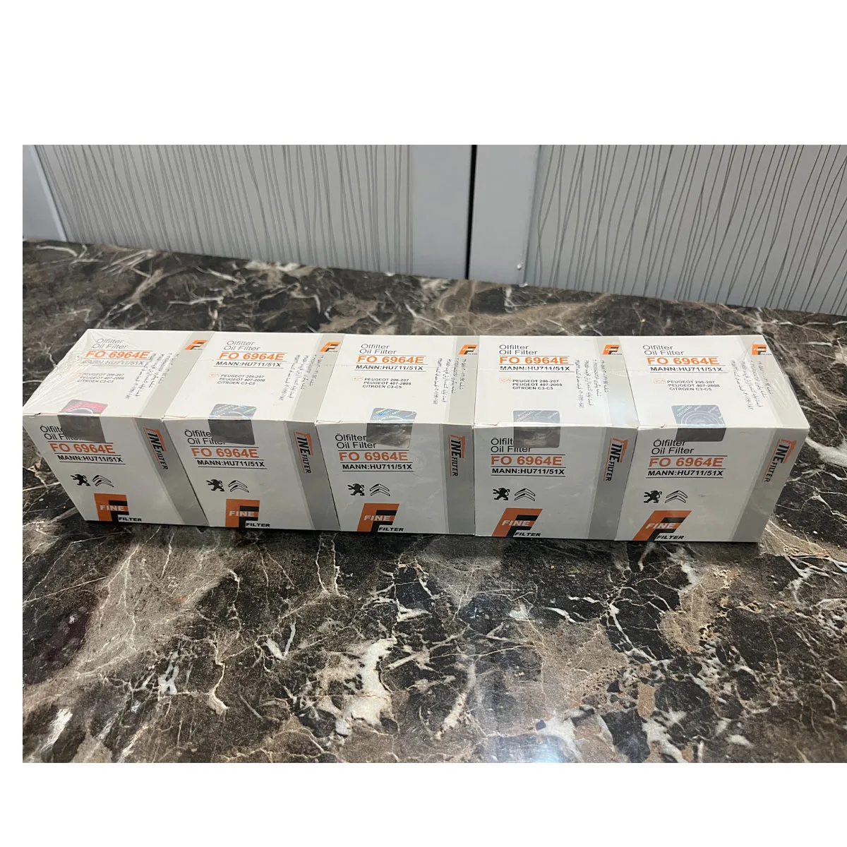 فیلتر روغن خودرو فاین فیلتر مدل FO6964E مناسب برای پژو 206 بسته 5 عددی