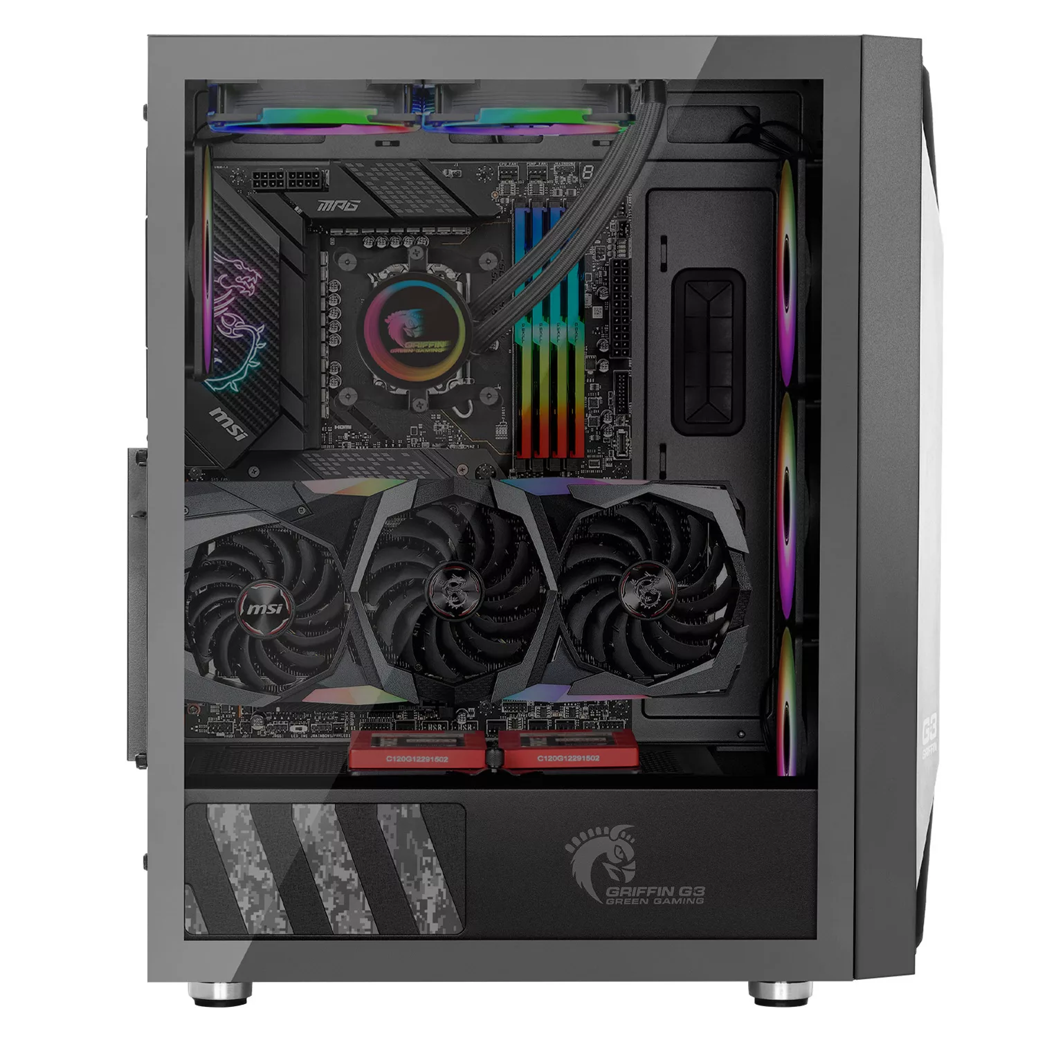 کیس کامپیوتر گیمینگ گرین مدل GRIFFIN G3 Plus