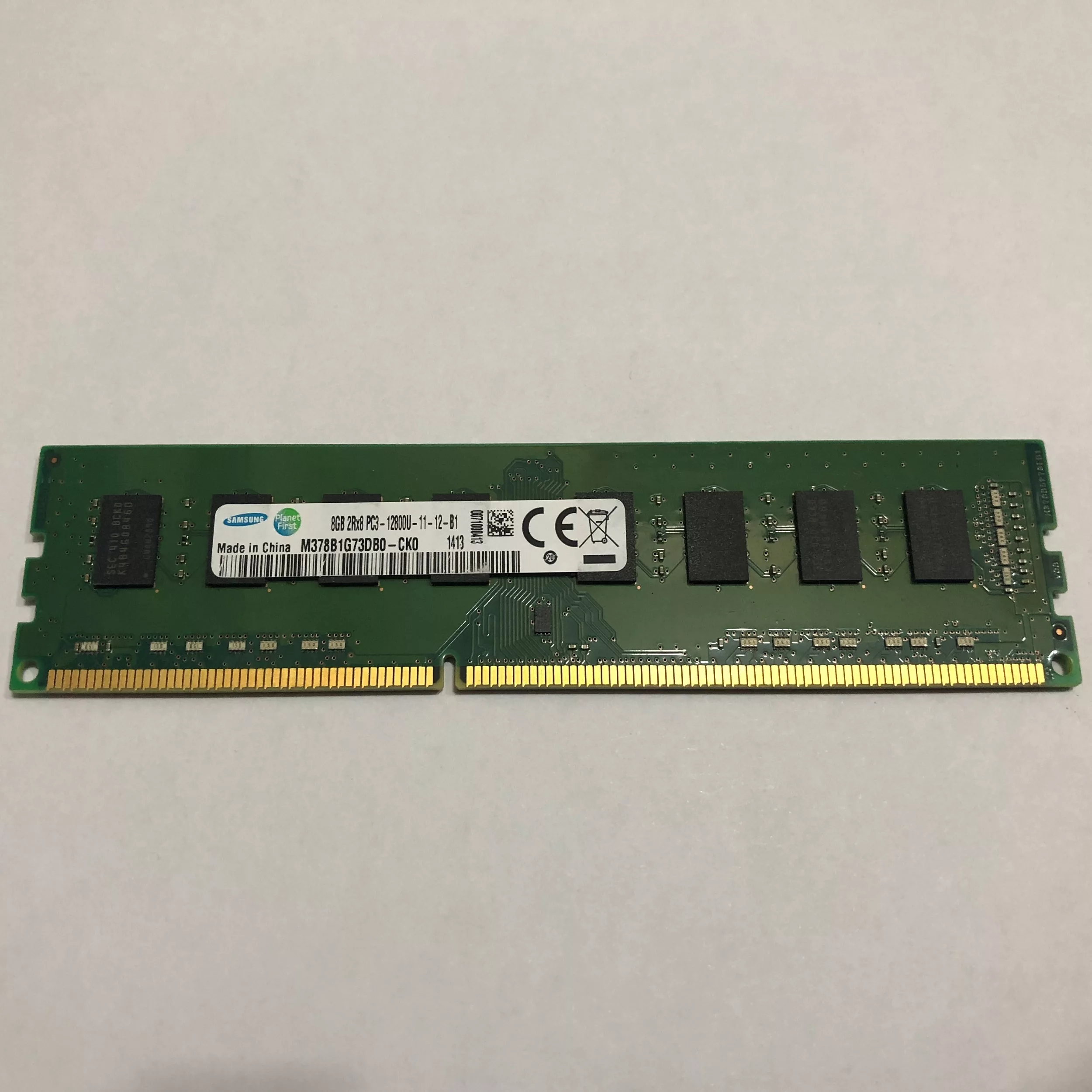 رم دسکتاپ DDR3 تک کاناله 1600 مگاهرتز cl11 سامسونگ مدل Dimm ظرفیت 8 گیگابایت