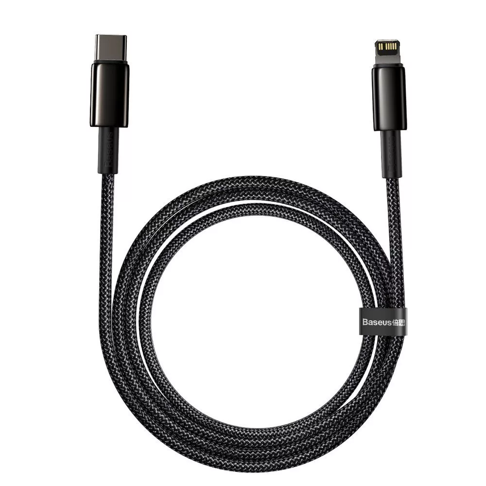 کابل تبدیل USB-C به لایتنینگ باسئوس مدل Tungsten طول 2 متر