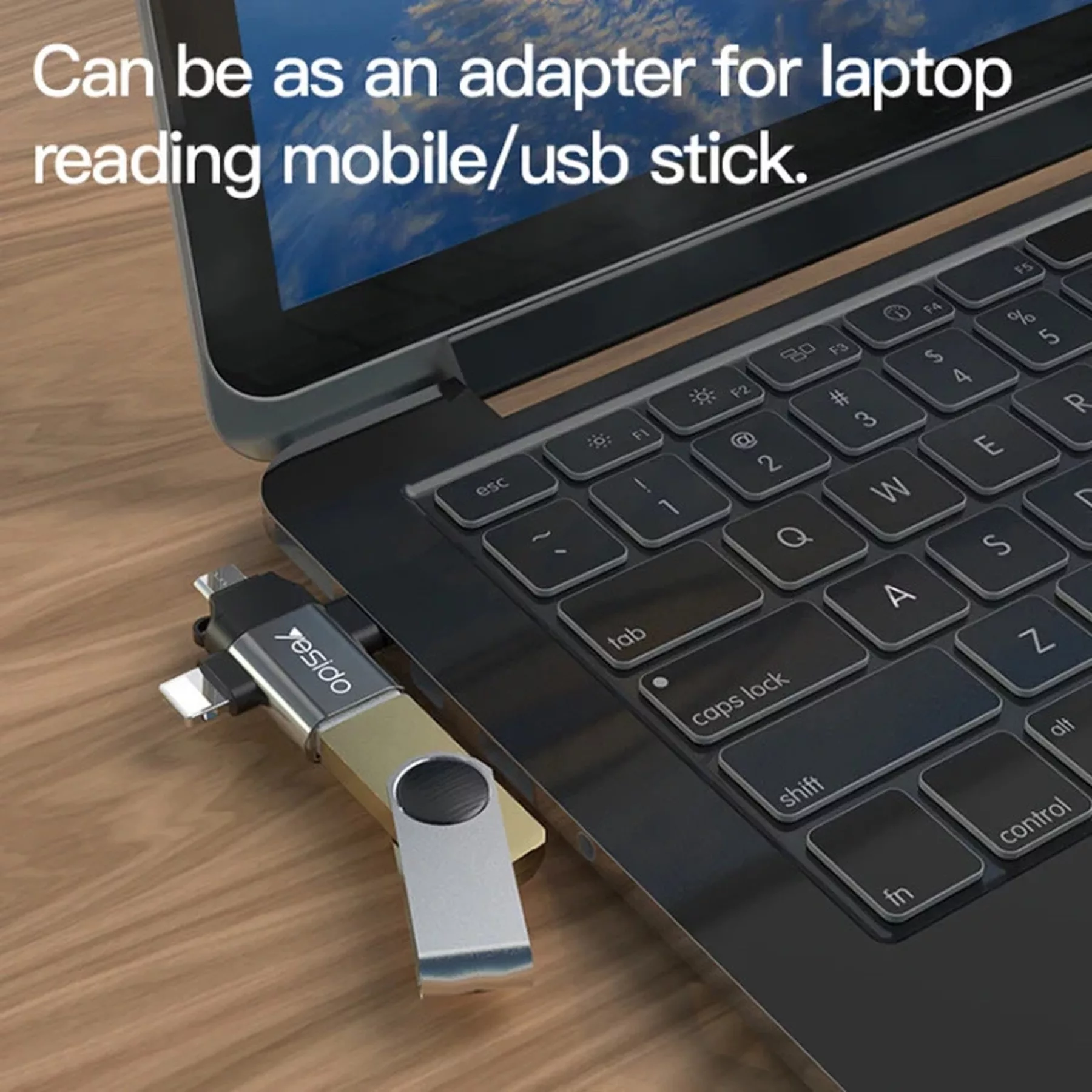 مبدل USB-C / MicroUSB / لایتنینگ OTG یسیدو مدل GS15