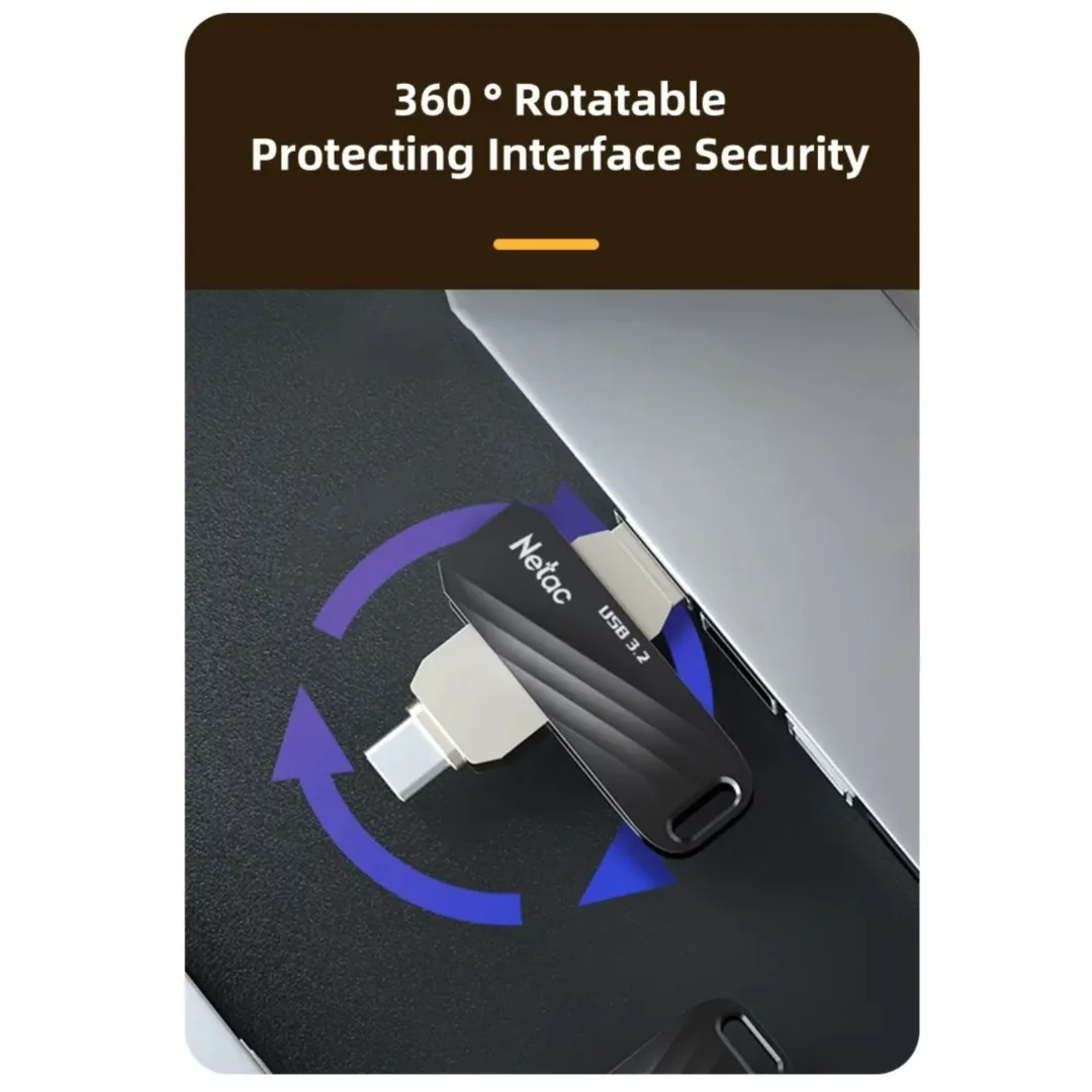 فلش مموری USB 3.2 / USB-C نتاک مدل US11 ظرفیت 128 گیگابایت