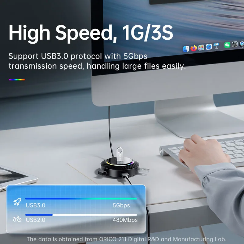 هاب 4 پورت USB-C اوریکو مدل YK1-C2-03