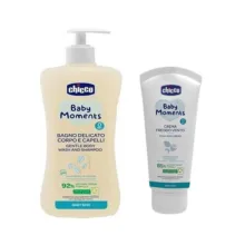 شامپو سر و بدن و کرم محافظت کننده پوست کودک چیکو مدل C10594 حجم 500 و 50 میلی لیتر