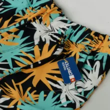 شلوارک مردانه کانتکس مدل 249012710 طرح هاوایی رنگ زرد