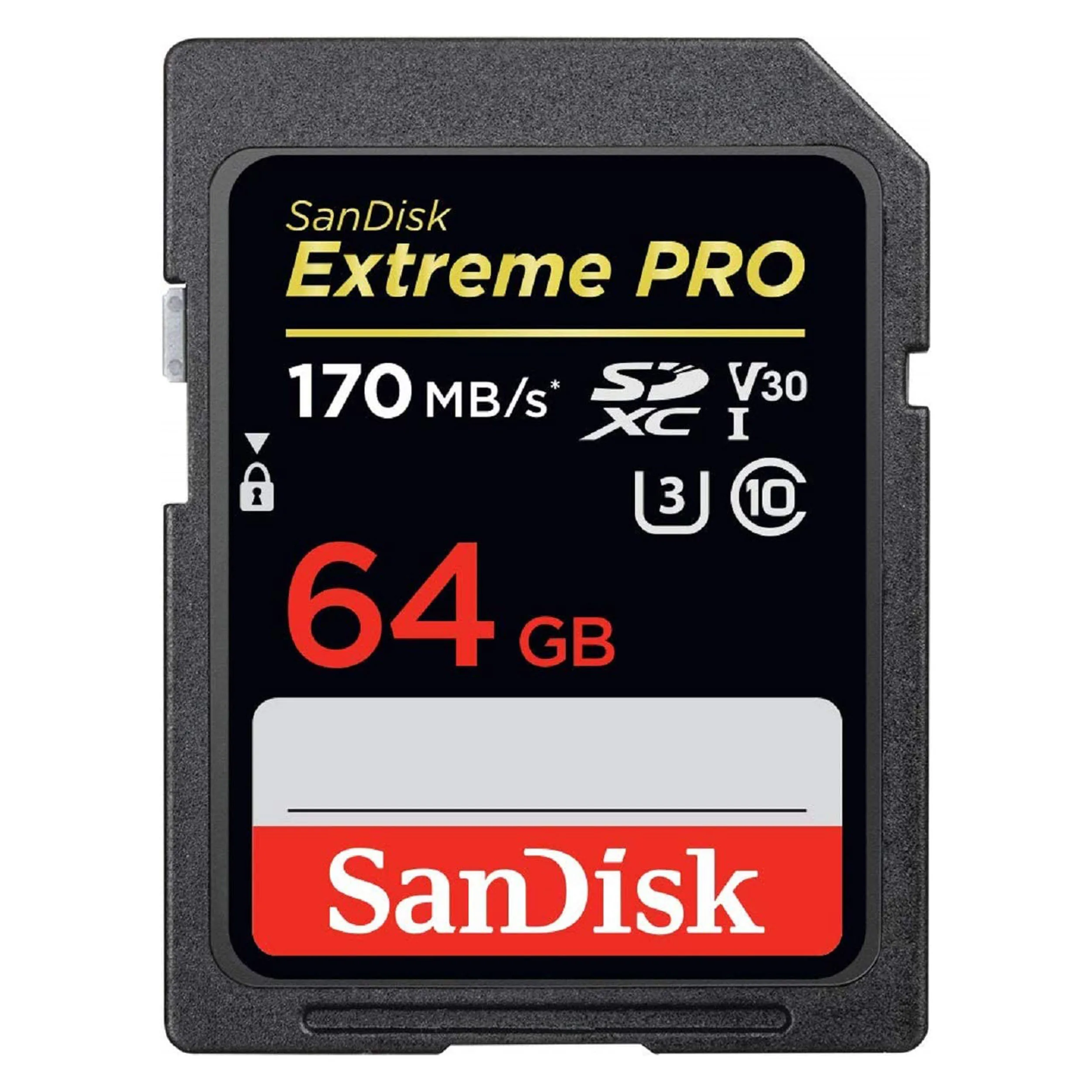 کارت حافظه SD سندیسک مدل SD Card 64GB 170mbs ظرفیت 64 گیگابایت